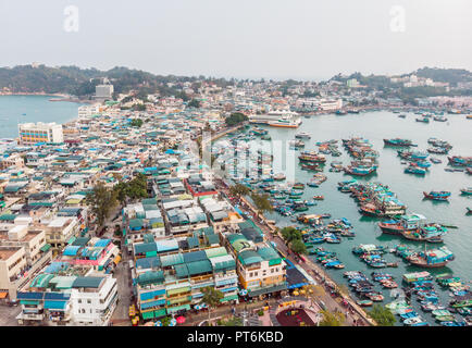Cheung Chau Island riprese aeree, Hong Kong Foto Stock