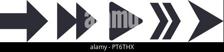 Frecce di colore nero Illustrazione Vettoriale