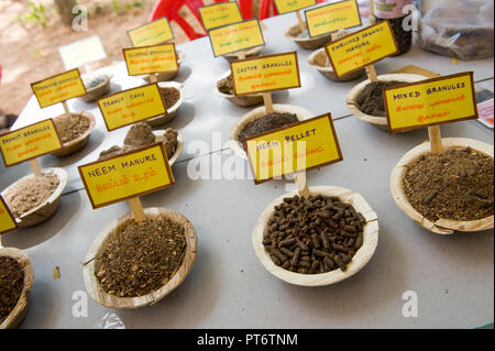 AUROVILLE, India - 28 Luglio 2018: Sostentamento Istituto presenta la seconda edizione del Festival di sementi. Foto Stock