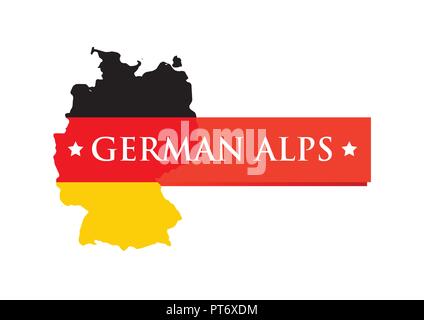 Logo delle Alpi tedesche Illustrazione Vettoriale
