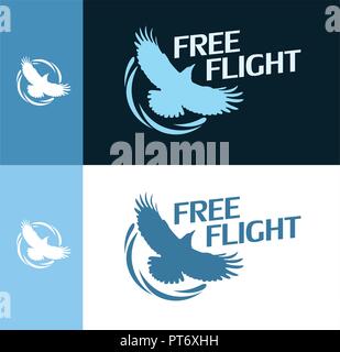 Volo Libero - Logo rotondo Illustrazione Vettoriale