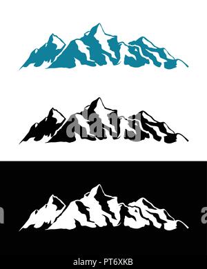 Il logo del vettore delle Alpi Illustrazione Vettoriale