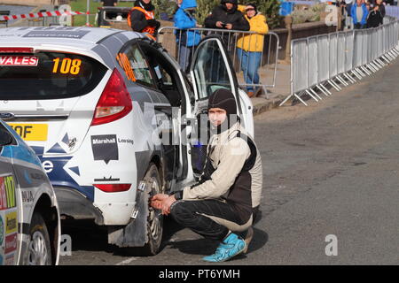 Rally Galles GB di Llandudno, il Great Orme tempo di fase di prova Foto Stock