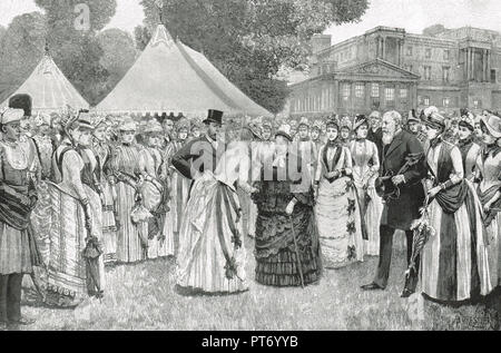 Il Golden Jubilee della Regina Victoria, partito a Buckingham Palace a Londra, Inghilterra, Estate 1887 Foto Stock