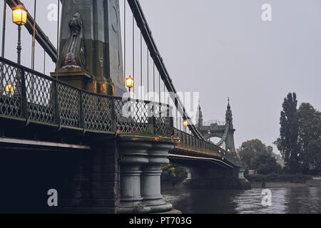 Hammersmith Bridge London Foto Stock