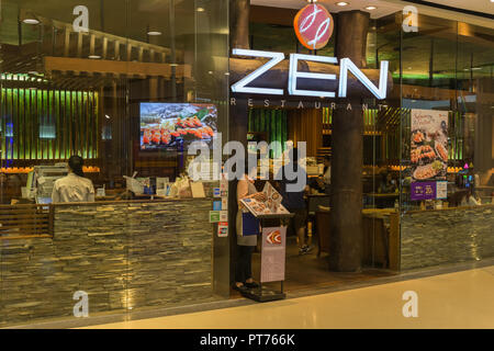 PATTAYA,THAILANDIA - Aprile 29,2018: Zen restaurant questo ristorante appartiene a una società giapponese e si trova al quinto piano del Festival centrale sho Foto Stock