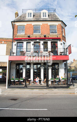 Cafe Rouge, Strand-On-The-Green, Chiswick, London, Regno Unito Foto Stock