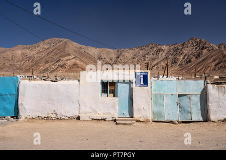 L'ufficio di informazioni turistiche di Murghab, il Pamir Mountains, Gorno-Badakhshan Regione autonoma, Tagikistan. Foto Stock