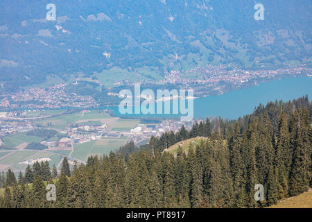 Panorama delle alpi svizzere da Schynige Platte in Svizzera Foto Stock