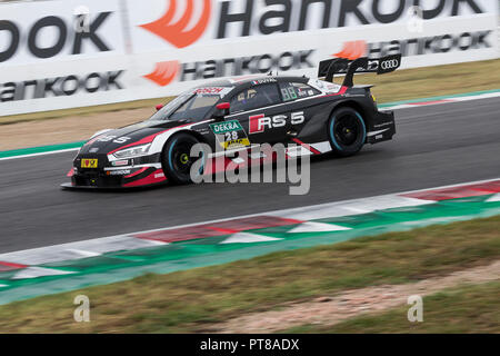 Misano Adriatico, Italia - 25 agosto 2018: un Audi Sport RS 5 DTM di Audi Sport Team Phoenix, pilotato da Loic Duval, durante la gara di DTM Misano Foto Stock