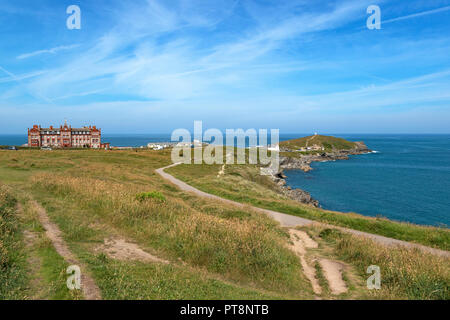 Towan testa, Newquay, Cornwall, Inghilterra, Regno Unito. Foto Stock