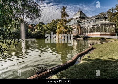 Palacio de Cristal, El Retiro (Madrid) Foto Stock