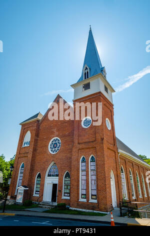 La prima chiesa battista, 103 North Main Street, Lexington, Virginia Foto Stock