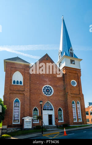 La prima chiesa battista, 103 North Main Street, Lexington, Virginia Foto Stock