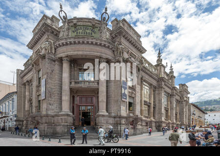 La Banca centrale di Ecuador Centro per il Patrimonio Mondiale dell'UNESCO Quito Ecuador Foto Stock
