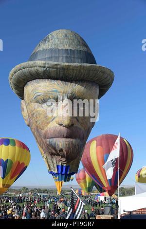 Il 6 ottobre 2018 La quarantasettesima Albuquerque International Balloon Fiesta in Albuquerque, New Mexico 2018. Immagine di credito Ã' © Lou Novick/Cal Sport Media Foto Stock