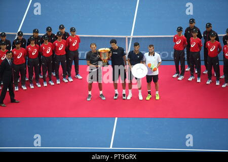 Beijin, Beijin, Cina. 8 Ott, 2018. Pechino, Cina-tennisti professionisti Lukasz Kubot e Marcelo Melo sconfitta Oliver Marach e Mate Pavic 2-0 al China Open 2018 a Pechino, Ottobre 7th, 2018. Credito: SIPA Asia/ZUMA filo/Alamy Live News Foto Stock