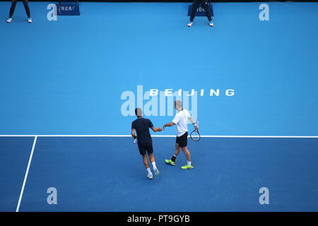 Beijin, Beijin, Cina. 8 Ott, 2018. Pechino, Cina-tennisti professionisti Lukasz Kubot e Marcelo Melo sconfitta Oliver Marach e Mate Pavic 2-0 al China Open 2018 a Pechino, Ottobre 7th, 2018. Credito: SIPA Asia/ZUMA filo/Alamy Live News Foto Stock