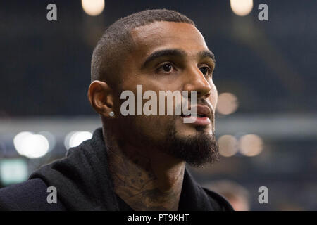 Francoforte, Deutschland. 04 ott 2018. Kevin Prince Boateng è stata ufficialmente banditi nello stadio, mezza lunghezza ritratto, calcio Europa League, fase di gruppo, gruppo H, giornata 2, Eintracht Francoforte (F) - Lazio 4: 1, su 04.10.2018 a Francoforte, in Germania. | Utilizzo di credito in tutto il mondo: dpa/Alamy Live News Foto Stock