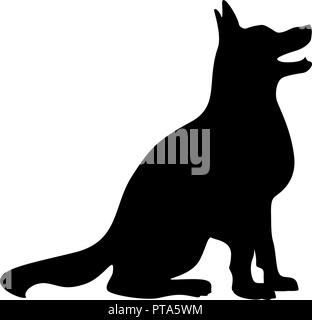 Silhouette cane illustrazione vettoriale Illustrazione Vettoriale