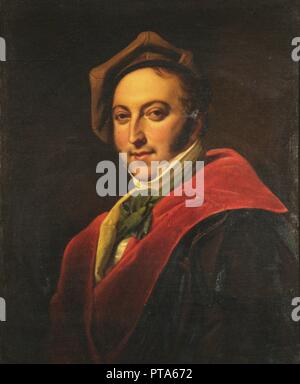 Ritratto del compositore Gioachino Antonio Rossini (1792-1868). Creatore: anonimo. Foto Stock