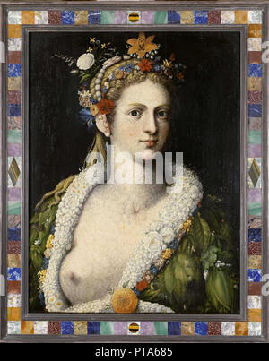 Flora meretrix, ca 1590. Creatore: Arcimboldo, Giuseppe (1527-1593). Foto Stock