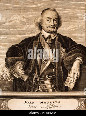 Ritratto di John Maurice, principe di Nassau-Siegen (1604-1679), 1675. Creatore: anonimo. Foto Stock