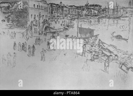 "La Riva (n. 1)", 1879-1880, (1925). Autore: James Abbott McNeill Whistler. Foto Stock