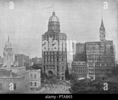 Printing House Square, New York, Stati Uniti d'America, c1900. Creatore: sconosciuto. Foto Stock