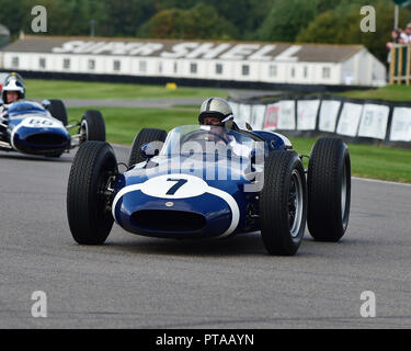 Cooper Climax, Rob Walker Parade, Goodwood 2018, settembre 2018, automobili, automobili, il circuito da corsa, Classic, concorrenza, Inghilterra, entertainme Foto Stock