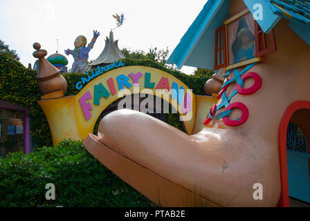 L'ingresso per bambini Fairyland, una fiaba theme park vicino al Lago Merritt a Oakland, in California. Fairyland ispirato parchi a tema di Walt Disney. Foto Stock