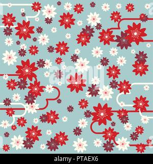 Sfondo del modello di stile Giapponese design per la decorazione di sfondo Illustrazione Vettoriale