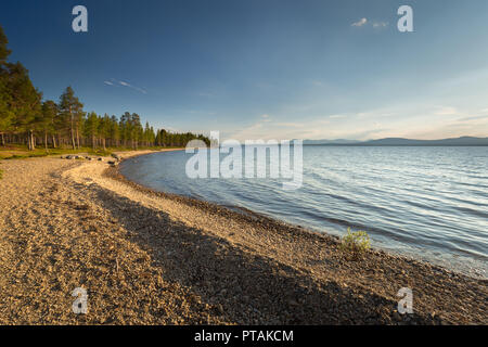 Lake Femunden Femundsmarka nel parco nazionale in Norvegia. Viaggio vacanza estiva. Foto Stock