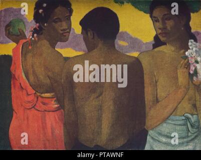 "Le tre tahitiani', 1899, (c1950). Autore: Paul Gauguin. Foto Stock