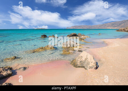 Famosa spiaggia di Elafonisi sulla grecia isola di Creta Foto Stock