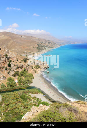 Famoso Preveli beach a Creta - Grecia Foto Stock