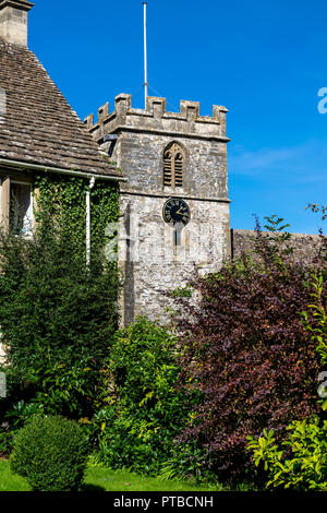 Chiesa di Sant'Andrea, Miserden, Gloucestershire Foto Stock