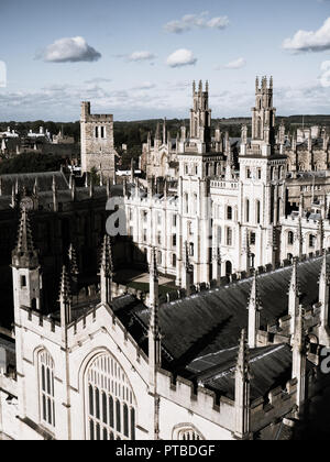 All Souls College, mondi più difficile esame di ammissione università di Oxford, Oxford, Oxfordshire, England, Regno Unito, GB. Foto Stock