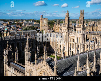 All Souls College, mondi più difficile esame di ammissione università di Oxford, Oxford, Oxfordshire, England, Regno Unito, GB. Foto Stock