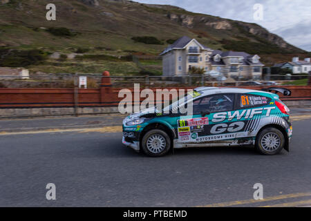 Rally Galles GB, Llandudno, Great Orme. Il 7 ottobre 2018. Team n. 81 Foto Stock