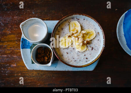 Lino Porridge di avena in Ubud, Bali Foto Stock