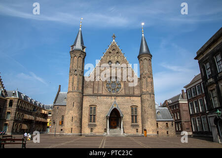 Hague, Paesi Bassi - 6 Luglio 2018: La Ridderzaal in Binnenhof a L'Aia, Paesi Bassi, Foto Stock