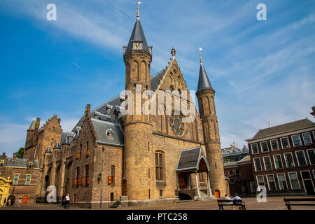 Hague, Paesi Bassi - 6 Luglio 2018: La Ridderzaal in Binnenhof a L'Aia, Paesi Bassi, Foto Stock