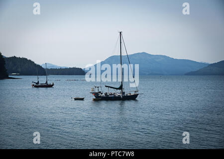 Porto Hoonah paesaggio., Hoonah, Alaska, STATI UNITI D'AMERICA Foto Stock