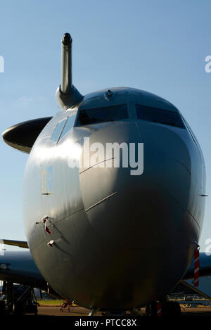 RAF, Royal Air Force Boeing e-3 Sentry AEW, AWACS jet plane presso Royal International Air Tattoo, RIAT, RAF Fairford, Regno Unito Foto Stock