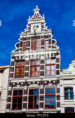 Bellissimo edificio presso il vecchio quartiere Cetral in Amsterdam Foto Stock