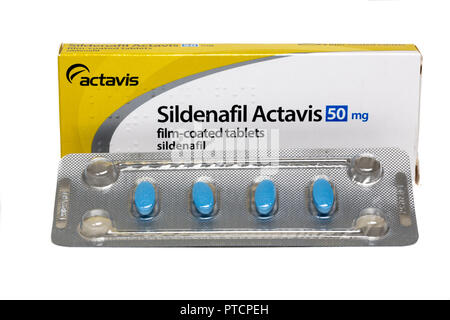 Sildenafil Actavis, Viagra Generico compresse Foto Stock