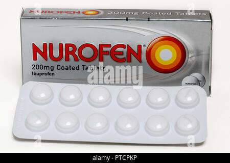 Nurofen, ibuprofene marca compresse Foto Stock