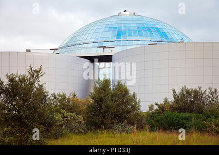 Di accumulo di acqua calda, Perlan Reykjavík, Islanda Foto Stock