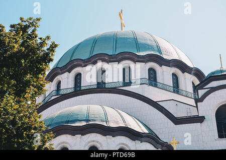 Chiesa di San Sava (Serbo-ortodossa), Vračar, Belgrado, Serbia, Balcani, Settembre 2018 Foto Stock